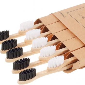 Wholesale 100% Biodegradable Natural Bamboo Wood Handle Hotel Bamboo Tooth brush